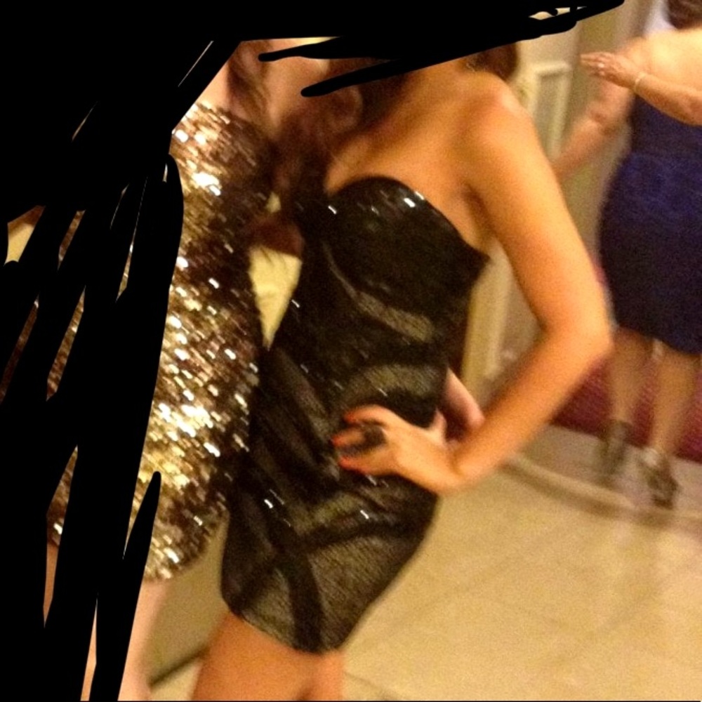 JOVANI BLACK SEQUINED SHORT PROM EVENING DRESS 4